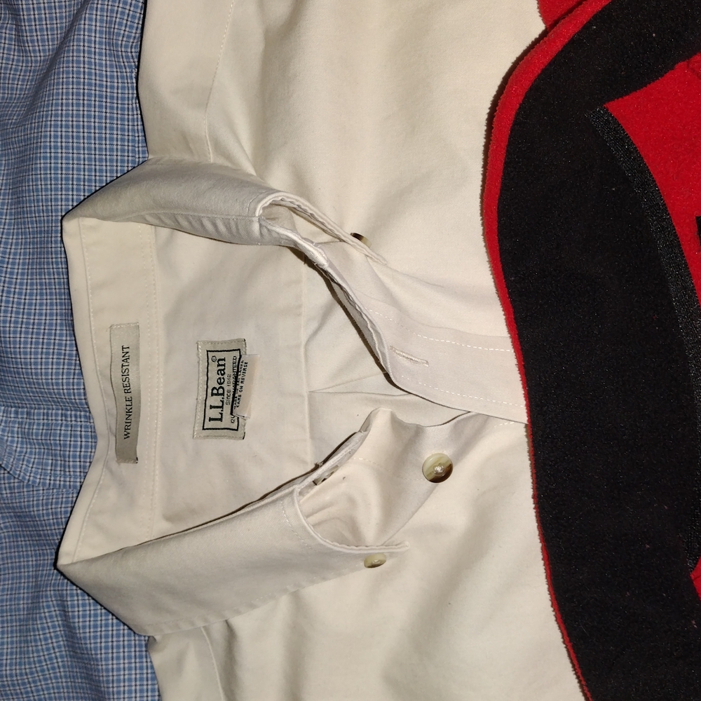 L.L. Bean cream Button-Up Shirt, Brooks Brothers, and FREE Polo pullover